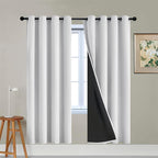 Yakamok 100% Blackout Curtains 72 Inches Long, 2 Thick Layers Heat and Full by Yakamok