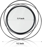 3 Set 9.5 Inch Black Circle Mirrors Wall Decor Iron Frame Wire Mirror Metal - Image 6