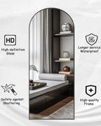 Rowjut Floor Full Length Mirror, Arched Mirrors Full Length 76"x34" - Image 8