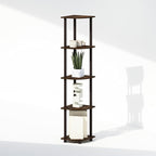 Furinno Turn-N-Tube Storage Shelves, 5-Tier Book Shelf, Corner Shelf, Toolless - Image 5