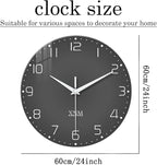 XNM Round Large Wall Clock for Living Room 24 Inch Wall Clocks Battery Operated - Image 3