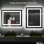 LOAAO 28"X32" LED Bathroom Mirror - Image 8