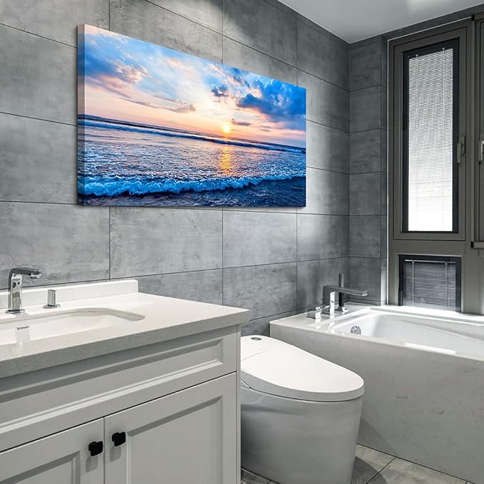 Wapluam Large Canvas Wall Art For Living Room Office Wall Decor Beach Pictures - Image 5