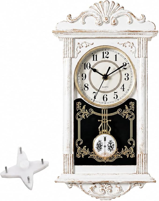 Clockswise Vintage Grandfather-Style Wall Clock by Clockswise
