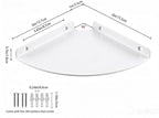 Corner Floating Shelf, 3.0mm Aluminum Alloy Corner Shelves Wall Mounted - Image 3