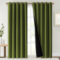 NICETOWN Full Shade Curtain Panels, 62 x 84 inch, Olive Green, Pair of Energy by NICETOWN