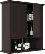Smuxee Brown Bathroom Cabinet Wall Mounted, Small Medicine Cabinet by Smuxee