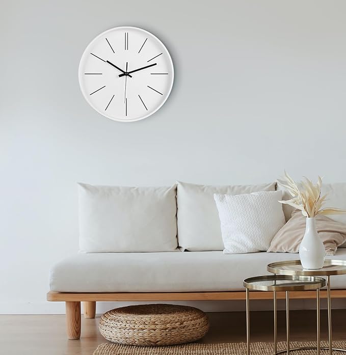 zyzamay Modern Wall Clock, 12 Inch Round Bright Colorful 3D Wall Clocks - Image 5