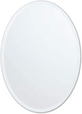 Better Bevel Frameless Oval Mirror, 23.5" x 33" Bathroom Wall Mirror w/Beveled by Better+Bevel