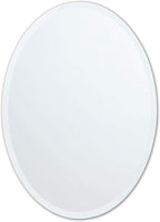 Better Bevel Frameless Oval Mirror, 23.5" x 33" Bathroom Wall Mirror w/Beveled by Better+Bevel