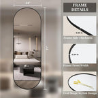 Oval Full Length Mirror, Ultra-Clear Explosion-Proof Dressing Mirror, Simple - Image 8