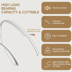 Room Divider Ceiling Curtains W/Flexible Track Sets, inch Extra Long Blackout - Image 5
