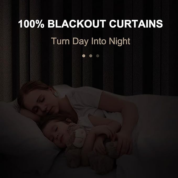 100% Blackout Shield Olive Green Linen Blackout Curtains - Image 2
