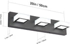 Ralbay LED Modern Black Bathroom Vanity Lights 3 Lights Acrylic Modern Black - Image 6