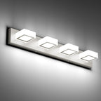 Ralbay Brushed Nickel Bathroom Vanity Lights 30inch Metal Acrylic LED Modern by RalbayLighting