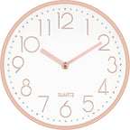 Foxtop Modern Wall Clock 10 Inch Non-Ticking Silent Battery Operated Round by Foxtop