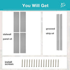 NeatiEase Slatwall Panel Wall Storage Systems, 4 x 4ft Slat Wall Paneling - Image 4
