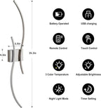 Battery Operated Wall Sconces Set of Two - Image 4