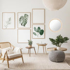 Eorbow Boho Wall Mounted Mirror, 12 Inch Round Wooden Bead Hanging Mirrors - Image 5