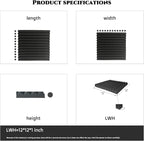 56 Pack Acoustic Foam Panels |1 "x12 "x12" Rapid Recovery Acoustic Wall Panels - Image 2
