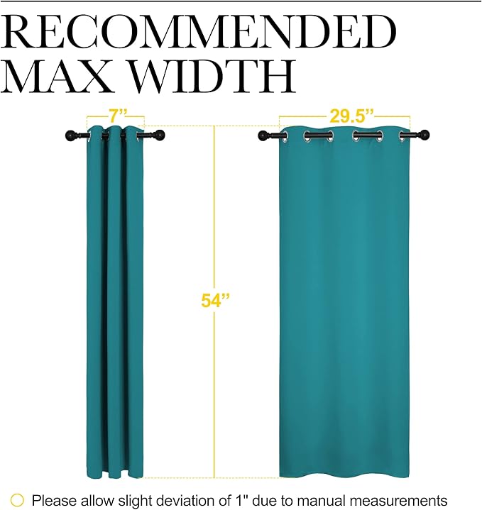 NICETOWN Room Darkening Curtains 54 inch Length 2 Panels, Thermal Insulated - Image 7