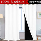 Yakamok 100% Blackout Curtains 108 Inches Long, 2 Thick Layers Thermal - Image 2
