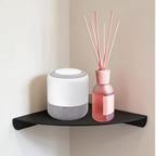 Small Floating Corner Shelves Metal Corner Wall Mounted Shelf Curved Corner - Image 3
