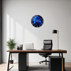 Big Wall Clock for Living Room Decor Blue Decorative Wall Clocks Battery - Image 4
