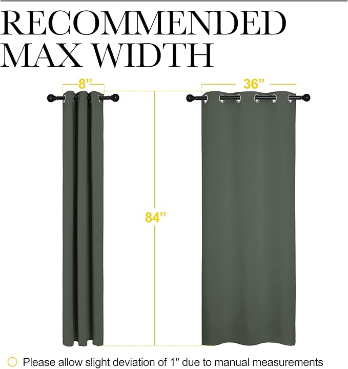 NICETOWN Window Treatment Thermal Insulated Solid Grommet Blackout - Image 7