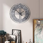 30 inch Large Wall Clock Decorative Solid Metal Retro Decor - Image 7