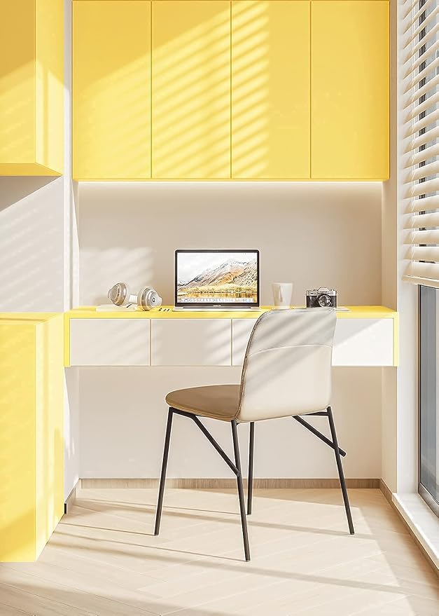 Dimoon 236''x17.7'' Yellow Peel and Stick Wallpaper Contact Paper Modern Self - Image 9