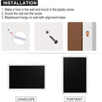 Magnetic Chalkboard Black Board 46 x 32, Extra Large Chalk Board Blackboard - Image 7