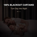 100% Blackout Shield Linen Blackout Curtains - Image 3