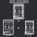 LOAAO 24"X36" LED Bathroom Mirror - Image 6
