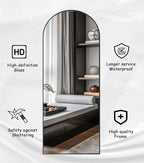 Rowjut Full Length Mirror Arched Floor Length Mirrors, Aluminum Frame - Image 7