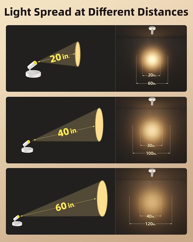 EZVALO Battery-Powered LED Spotlight Indoor, Wireless Picture Lights - Image 6