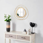 Gold Art Circle Mirror for Wall - Image 5