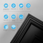 Art3d 12-Pack Drop Ceiling Tiles, 24x28 Inch PVC Panels in Black - Image 4