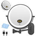FUNTOUCH 20X/3X Rechargeable Wall Mounted Makeup Vanity Mirror by FUNTOUCH
