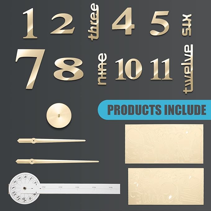 Junkin 3D Large Frameless DIY Wall Clock Modern Decor Family Quote Wall - Image 2