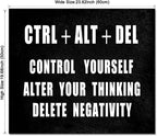 Pyradecor Motivational CTRL+ALT+DEL Classroom Positive Quotes Inspirational - Image 7