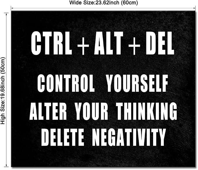 Pyradecor Motivational CTRL+ALT+DEL Classroom Positive Quotes Inspirational - Image 7