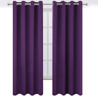 LEMOMO Blackout Curtains 52 x 90 Inch Long Purple Curtains Set of 2 Panels Room - Image 2
