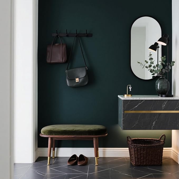 Yancorp 16"x394" Matte Emrald Green Peel and Stick Wallpaper Removable Contact - Image 4