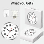 AKCISOT Wall Clock 12 Inch Silent Wall Clocks Battery Operated Non Ticking - Image 7