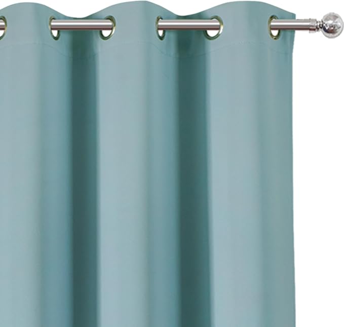 LEMOMO Stone Blue Thermal Blackout Curtains/38 x 63 Inch/Set of 2 Panels Room - Image 6