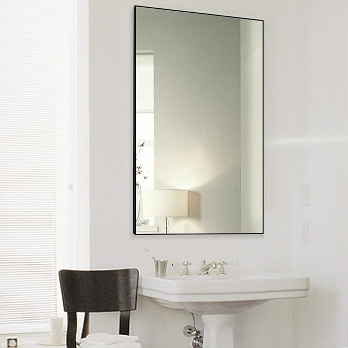 Modern Simple Black Frame 40x24Inch Mirror by Unknown