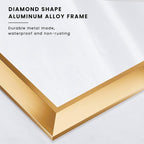 Amorho Bathroom Mirror, 60x36 Inch Golden Thick Metal Framed Wall Mirrors - Image 6
