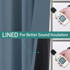 Yakamok 100% Blackout Lined Panels, Thermal Insulated Blackout Curtains - Image 4