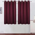 LEMOMO Blackout Curtains 66 x 54 Inch Long Burgundy Red Curtains Set of 2 by Lemomo
